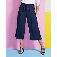 crop wide leg tie waist trouser regular