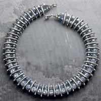 crystal beaded collar necklace