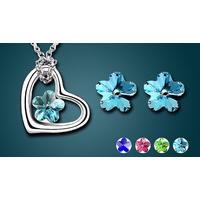 Crystal Flower Jewellery Set