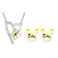 Crystal Butterfly Jewellery Set