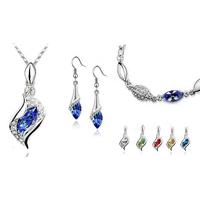 Crystal Drop Jewellery Set