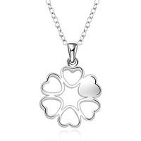 cremation jewelry 925 sterling silver heart flower shape pendant neckl ...