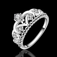 Crown 925 Silver Statement Rings Wedding/Party/Daily/Casual/Sports 1pc