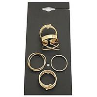 Cross Personality Combination Alloy Midi Rings Wedding/Party/Daily/Casual 1set