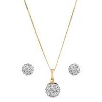 crystal glitz 9ct pendant earrings