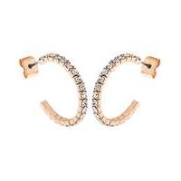 Crystal Glitz Rose Gold Plated J Hoops