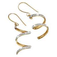 Crystal Glitz 9 Carat Gold Earrings
