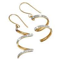 crystal glitz 9 carat gold earrings