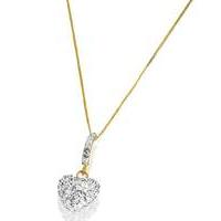 Crystal Glitz 9 Carat Gold Heart Pendant