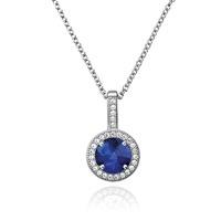 Crislu Ladies Micro Pave Brilliant Blue Necklace 909505N16SA