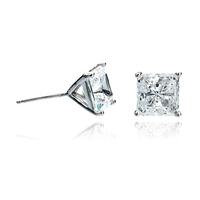 Crislu Silver Large Clear CZ 4 Claw Studs 902357E00CZ