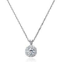 Crislu Silver Clear CZ Round Cluster Pendant 907834N16CZ