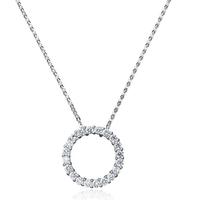 crislu silver clear cz ring pendant 906803n16cz