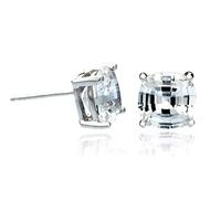 crislu silver clear cz 4 claw studs 906699e00cz