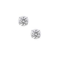 Crislu Round Clear Cubic Zirconia Silver Studs 900166e00cz