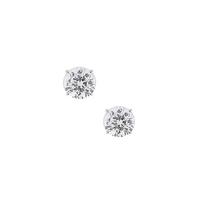 Crislu Round Clear Cubic Zirconia Silver Studs 900164e00cz