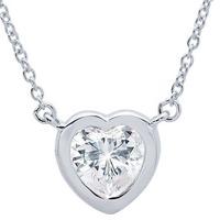 Crislu \'Hearts by CRISLU\' Medium Stone Necklace 9010437N16CZ