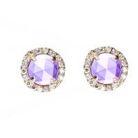 crislu ladies micro pave brilliant lilac earrings 309976e00la