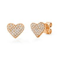 Crislu Ladies Simply Pave Heart Earrings 8010442E00CZ