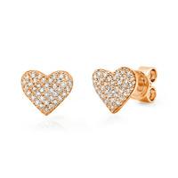 crislu ladies simply pave heart earrings 8010442e00cz