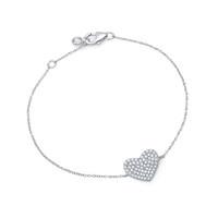 crislu simply pave heart bracelet 9010442b70cz