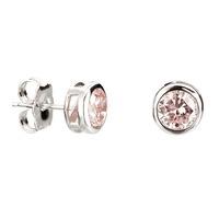 Crislu Ladies Simple Pink CZ Earrings 909748E00PI