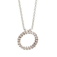 crislu silver pave cz open circle pendant 909751n13cz