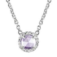 crislu ladies micro pave brilliant purple necklace 909976n16la