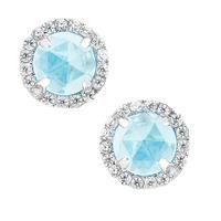 Crislu Ladies Micro Pave Brilliant Aqua Earrings 909976E00AQ