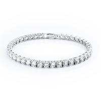 crislu round silver cubic zirconia tennis bracelet 902422b70cz