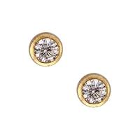 Crislu Gold Plated Studs With Clear Cut Cubic Zirconia 300183E00CZ