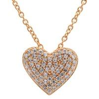 Crislu Simply Pave Heart Necklace 8010442N16CZ