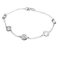 Crislu Silver Round Cubic Zirconia Bracelet 909759B60CZ