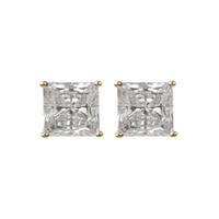 Crislu Large Gold Plated Claw Studs With Square CZ 302357E00CZ
