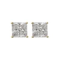 crislu large gold plated claw studs with square cz 302357e00cz