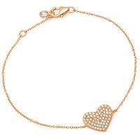 Crislu Simply Pave Heart Bracelet 8010442B70CZ