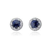 crislu silver blue clear cz cluster studs 908041e00sa