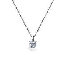 Crislu Silver Square Clear CZ Pendant 902673N16CZ