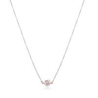 Crislu Ladies Simple Pink CZ Necklace 909757N13PI