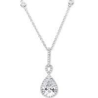 Crislu Ladies White Rhapsody Dropper Necklace 9010170N16CZ