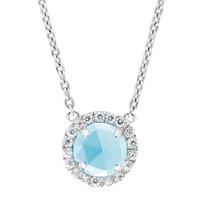 Crislu Ladies Micro Pave Brilliant Aqua Necklace 909976N16AQ