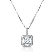 Crislu Silver Square CZ Cluster Pendant 909520N16CZ