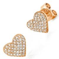 crislu ladies simply pave heart earrings 8010442e00cz