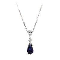 Crislu Blue Cubic Zirconia Teardrop Pendant