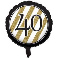 cti black and gold 18 inch foil balloon 40