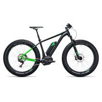 Cube Nutrail Hybrid 500 Electric Fat Bike 2017 Black/Green