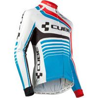 Cube Teamline LS Jersey White/Blue/Red