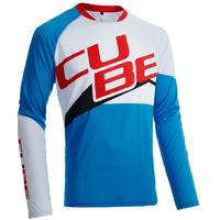 Cube Action Pilot Round-Neck LS Jersey White/Blue/Red