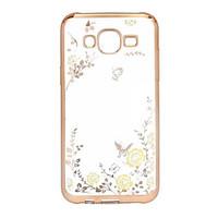 cute secret garden flower bling tpu case for samsung galaxy j3j5j7