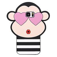Cute Monkey Pattern Phone Shell Silicone Material For Samsung Galaxy S3 S4 S5 S6 S7 edge